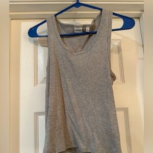 Sunday Best Gray Ribbed Tank Top